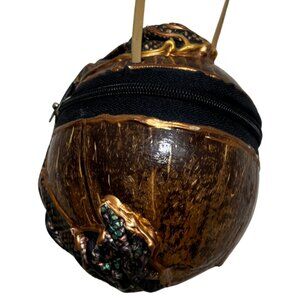 Handcrafted Coconut Shell Boho Crossbody Purse